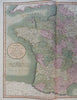 Kingdom of France Bourbons Ancien Regime Paris Orleans 1806 Cary large map