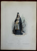 Arabian Woman Costume Print Noble Dress Female Fashion 1860 Paquet lovely print