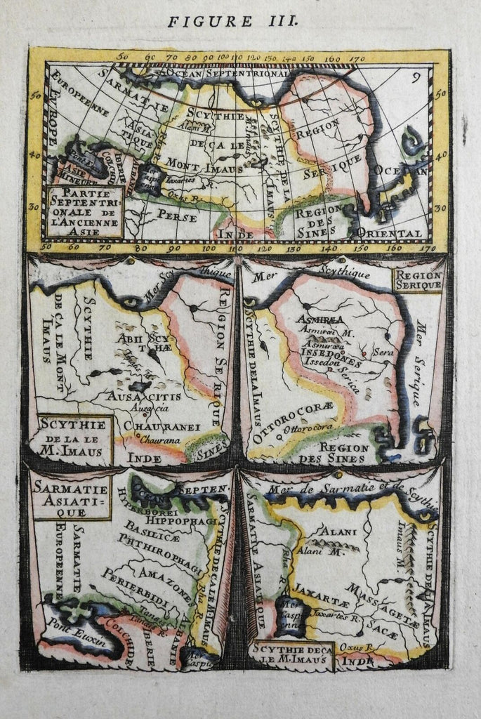 Ancient World Asia Scythia Sarmatia Black Sea Aral Sea 1683 Mallet map