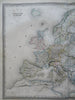 Reformation Europe Charles V Holy Roman Empire 1860 Dufour historical map