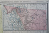 British Columbia Canada Vancouver Island 1912 McNally large  detailed map