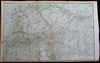 Southern Germany Bavaria Munich Austria Vienna Venice Alps 1857 old Stein map