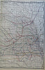 Nebraska Omaha Lincoln Grand Island Bellevue c. 1880's-90 Cram large map