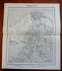 Baltic States Finland Russia St. Petersburg Novgorod 1885 Flemming detailed map