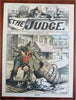 Judge Political Cartoons 1880's Lot x 8 scarce color prints America Britain