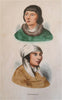 Kamchatka Russian Far East Costume Prints 1852 Lot x 2 Dutch ethnic views