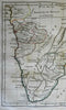 South Africa Congo Zanzibar Madagascar Horn Africa 1780 Vaugondy decorative map