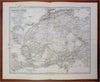 West Africa Guinea Senegal Gambia Ivory Coast 1880 Petermann detailed map
