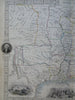 United States Buffalo Hunt Washington 1851 Tallis Rapkin decorative vignette map