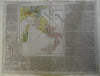Napoleonic Italy Kingdom of Naples Tuscany Lucca 1812 Molini large rare map
