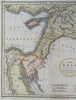 Ancient Middle East Egypt Holy Land Syria Babylon 1808 Rivington historical map