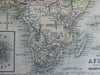 African Continent Recent Discoveries Cape Colonies 1872 Mitchell map