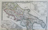 Ancient World Southern Italy Roman Empire 1865 Menke engraved historical map