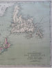 Canadian Maritimes Newfoundland Nova Scotia New Brunswick 1873 Williams map