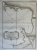 Calvi Bay Corsica France Mediterranean Island fortifications 1760 Bellin map