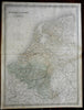 Low Countries Netherlands Belgium Luxembourg Holland 1865 Dufour Dyonett map