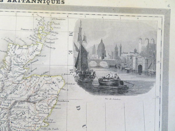 British Isles England Scotland Wales Ireland Shetlands c. 1840-45 decorative map