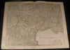 Southern France Gulf of Lyon Rhone River 1667 fine Sanson antique color map