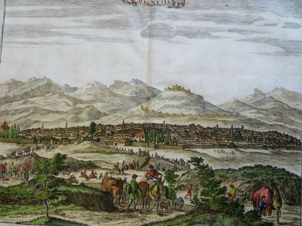 Magnesia Eastern Anatolia Travelers Walled City 1681 birds-eye city view