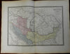 Dacia Pannonia Illyrium Roman Provinces 1830's Brue large historical map