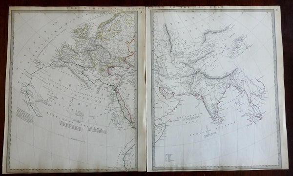 Ancient World Africa Europe Middle East Asia c 1840 SDUK detailed historical map