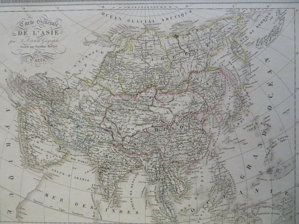 Asia Qing China Japan Korea British India Russia Ottoman Empire 1834 Vivien map