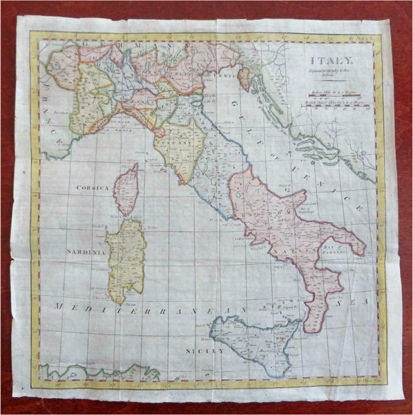 Italian Peninsula Piedmont Tuscany Papal States Venice Naples 1799 Ogilvy map