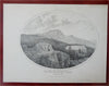 Mount Mansfield Summit House Landscape View Vermont 1861 Walling litho print