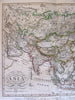 Asia Arabia India China Japan Iran Siam c.1867 Stulpnagel detailed German map