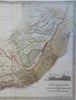South Africa Cape Colony Boer Republics Cape Town 1861 Berghaus detailed map