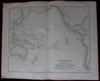 Oceania Australia Hooked Lake Torrens myth c.1860 Fullarton Johnson large map
