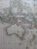 Australia shows hooked Lake Torens New Zealand Oceania c.1845 Bellier map