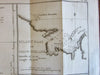 New Zealand coast Mercury Bay Tolaga Capt. Cook 1797 large old engraved