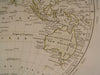 Eastern Hemisphere Africa Mountains of the Moon 1828 antique hand color map