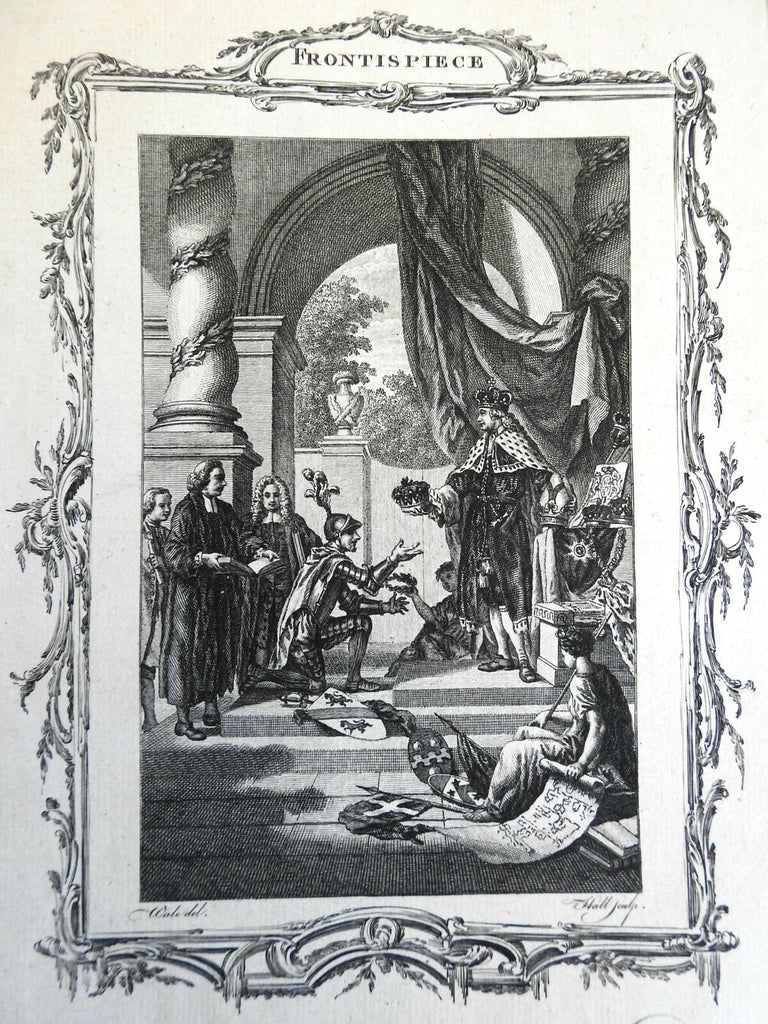 Royalty Rewarding Military Virtue and Learning 1780 Allegorical Frontispiece