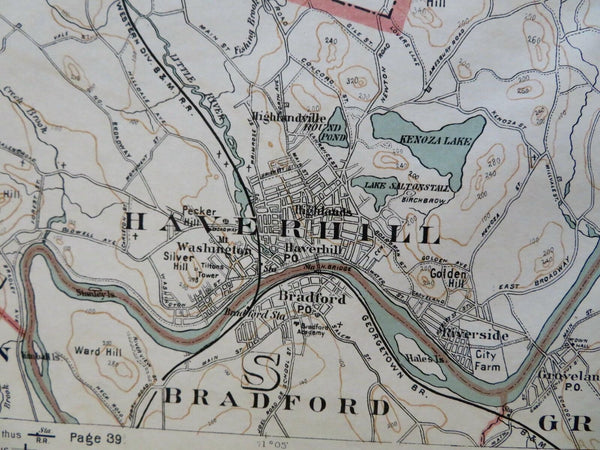 Newburyport Haverhill Amesbury Merrimac Massachusetts 1891 Walker map