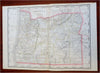 Oregon state Portland Astoria Eugene 1887-90 Cram scarce large detailed map