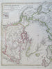 Artic Circle Russia Alaska Greenland North Pole 1854 Berghaus detailed map