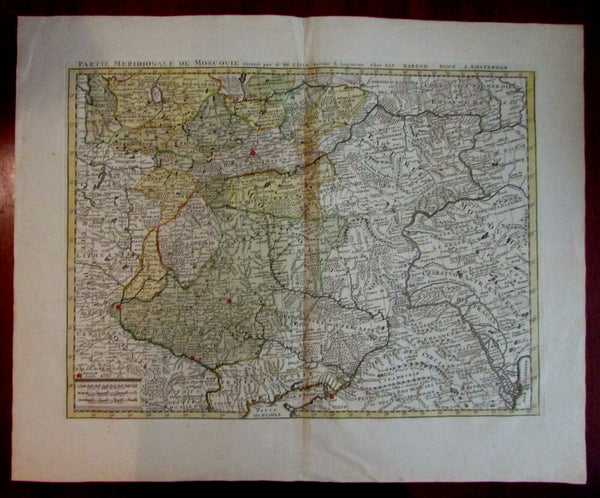 Russia Muscovy Poland Lithuania Tartary Astracan c.1790 Elwe scarce Dutch map