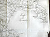 Southern Italy Calabria Naples Reggio Calabria Messina 1842 scarce Italian map