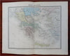 Ancient Greece Athens Sparta Corinth Delphia Crete 1858 Tardieu engraved map