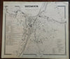 Seymour Connecticut 1868 F.W. Beers detailed city plan w/ business directory