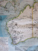 Australia coral reefs 1883 Lett's wonderful scarce oversized SDUK re-issue map