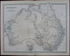 Australia New South Wales Victoria 1868 scarce variant Johnston map Tooley #758