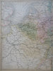 Central Europe Germany Austria Switzerland Infrastructure 1853 Hughes map