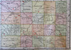 Texas state by itself two sheet folio map 1913 huge detailed Rand McNally