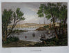 Stockholm Sweden Landscape City View Church Spires 1844 Rouargue engraved print