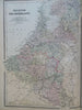 Belgium Netherlands Denmark Iceland 1889-93 Bradley folio hand color detail map