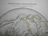 Northern Hemisphere 1816 Thomson map Mts. of Moon in Africa explorer tracks