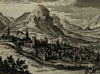 Chur Coire Switzerland c.1715-20, by Van der Aa old engraved city view